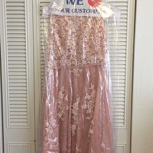 Rose pink Prom/bridesmaid dress